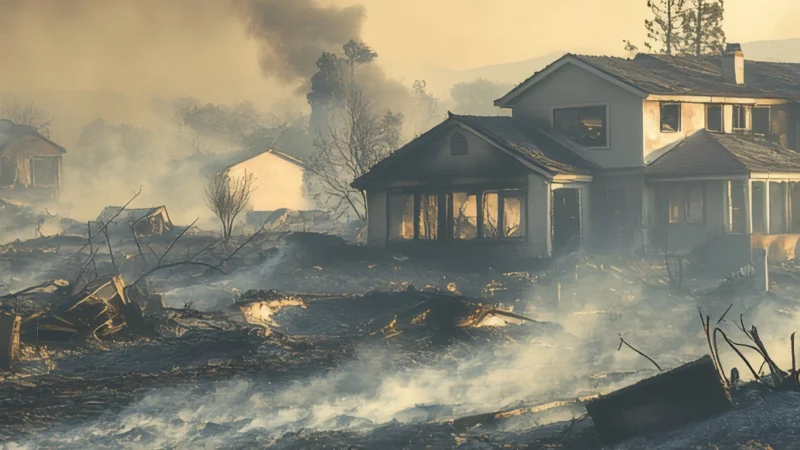 residential woodframe structure wildfire